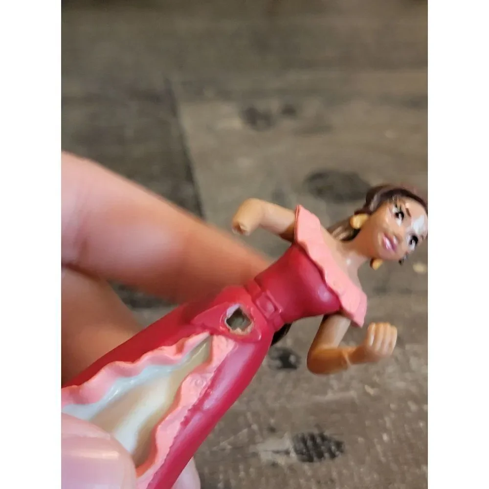 Jakks Disney AS IS red dress girl brunette‎ toy figure